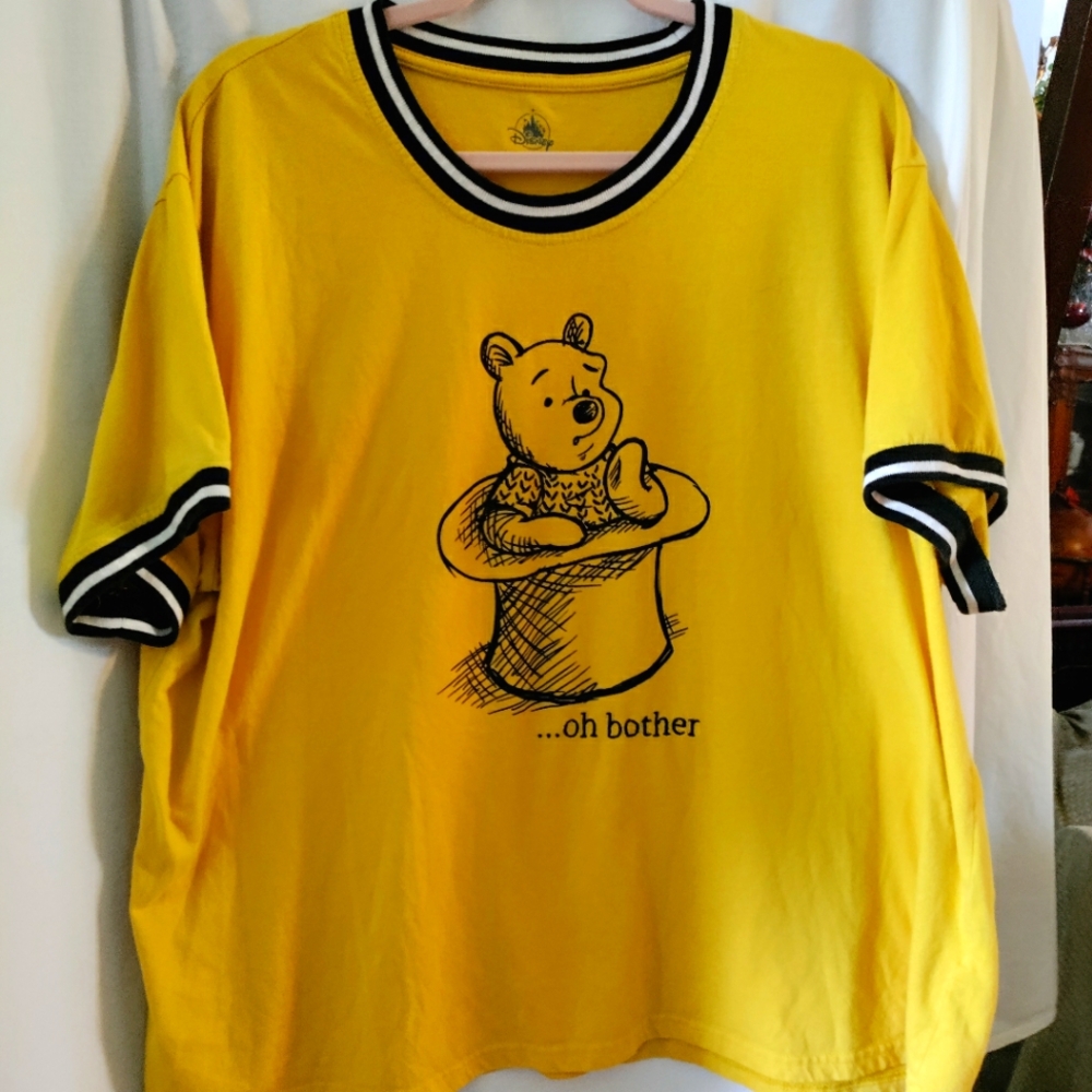 Disney Pooh Bear Oh Bother Yellow Black Tee Size 3 XL Pre-owned. Good Condition.
